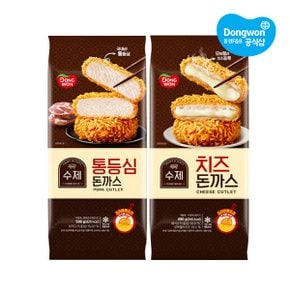 [동원] 수제치즈돈까스 480g(4입)+수제돈까스 500g /냉동간식/즉석