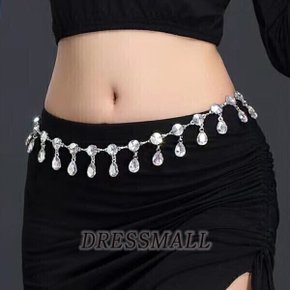 워터 큐빅 벨트 체인 힙스카프 허리띠 허리 댄스복 댄스소품