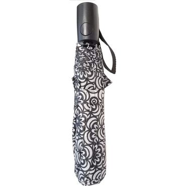  미국 토스 우산 totes Basic Auto Open Umbrella ~ 42 Coverage 블랙 White Pattern 1555523