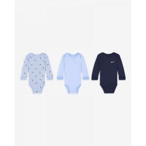 베이비 에센셜 베이비 0~9개월 롱 슬리브 Bodysuits (3 Pack) 56M164 BG6