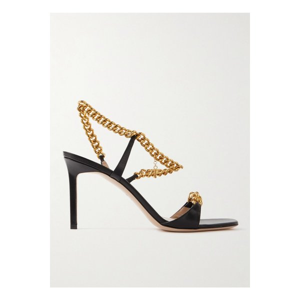 제니스 체인 장식 가죽 슬링백 샌들 1647597326389844
