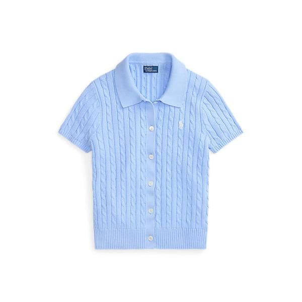 여성 케이블 코튼 숏 슬리브 폴로 카디건(WMPOSWENDW20592400)