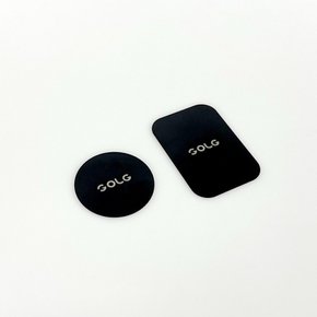 초슬림 메탈플레이트 10개 세트 철판 스틸 마그네틱 스티커 블랙 원형 사각형