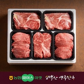 [냉장][농협영주한우]정성드림 구이세트1호 (등심x2/안심x2/채끝) / 3.0kg