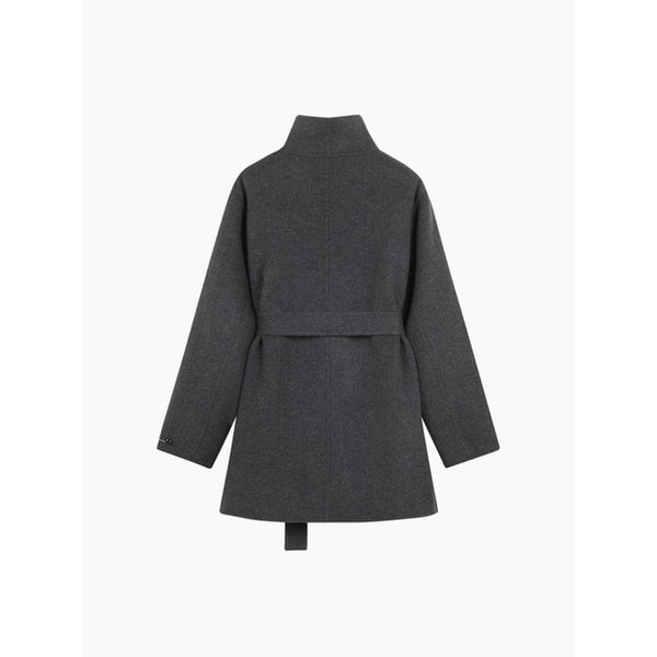 아미고 하이넥 벨티드 미디 코트_SACTE6561DT