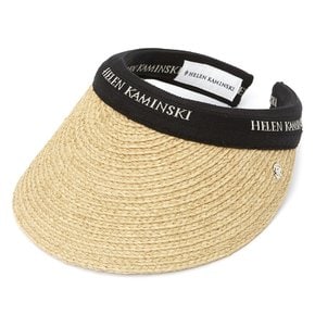 비앙카 여성 바이저 HAT50265 NATURAL BLACK LOGO