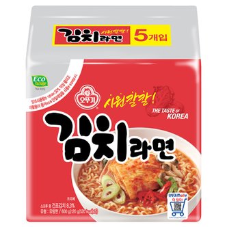  오뚜기 김치라면 120g 5입 4봉