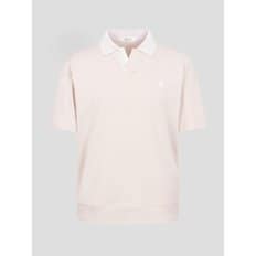 오픈 칼라넥 반소매 티셔츠  베이지 (BC5542C21A)