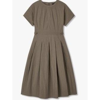 GCUT 사이드 버튼 플리츠 원피스_카키 브라운 7255337103