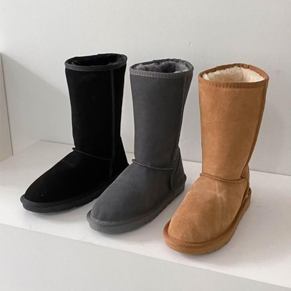 [옷자락] 여자 투웨이 하프 퍼안감 폴딩 미들부츠