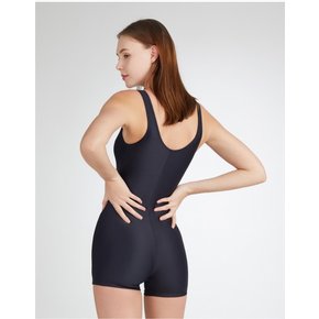 이브 2부 반신 U백 여성 실내 수영복 (A3SL1LH01BLK)(브라캡별도구매)