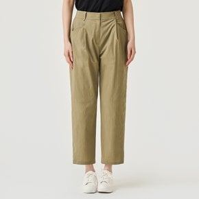 여 사각사각 코튼 배기핏 팬츠(KHAKI / BLACK)