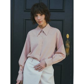 A3441 Retro Western shirt_Dusty rose pink