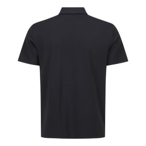 01-243-101-44  BLACK   로고 프린트 우븐 포인트 티셔츠