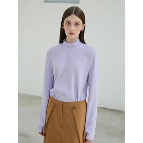 Finger slit turtleneck t-shirts_Lavender