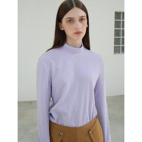 Finger slit turtleneck t-shirts_Lavender