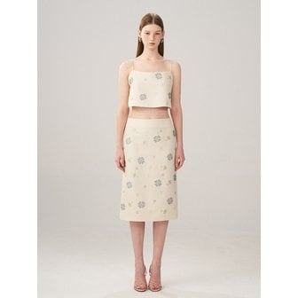 아르 MIKADO Silk Spark Skirt _ White