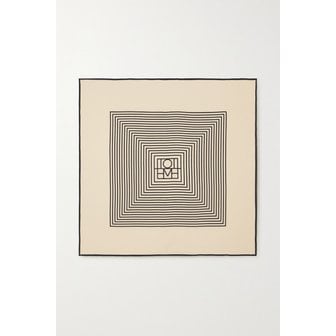 토템 스트라이프 실크 크레이프 드 신 스카프 1647597326913900