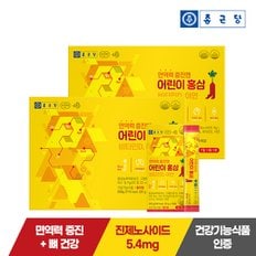 면역력 증진엔 어린이 홍삼 비타민D 아연 젤리 30포 2세트 / 6년근홍삼 진세노사이드 함유