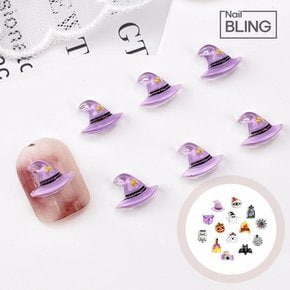 할로윈 미니 유광 네일파츠 마녀모자