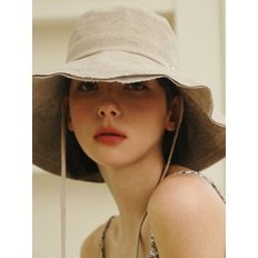 [단독] Linen wide strap bucket hat_4color