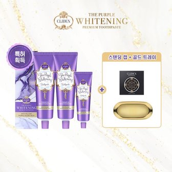  클라이덴 더 퍼플 미백치약 130g*2개+40g+인테리어2종