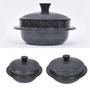 세타믹코팅 솥밥주물냄비 인덕션가능뚝배기 고구마굽는뚝배기 18cm 20cm
