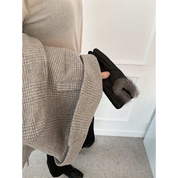 여성용 리얼 양가죽 밍크장갑 (6color)