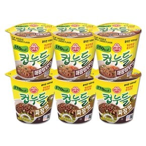 [오뚜기] 컵누들 매콤찜닭 X 3개 + 짜장맛 X 3개 (총6개/실온보관)