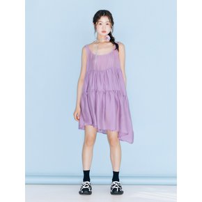 BALLOON LINE MIDI DRESS -VIOLET