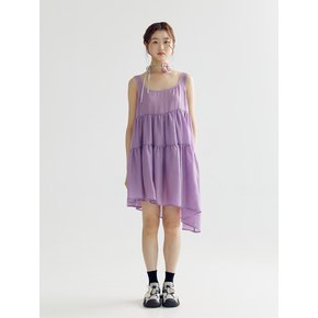 BALLOON LINE MIDI DRESS -VIOLET