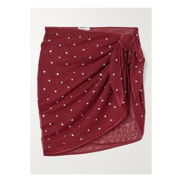 크리스털 장식 스트레치 메시 파레오 레드 1647597353560078