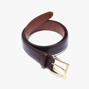 ALDEN 알든 Gold Buckle Calf Dress Belt Dark Brown ADE1M80002A51