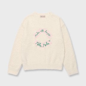 X SAKI MAKE ALL HAPPY SWEATSHIRT IVORY