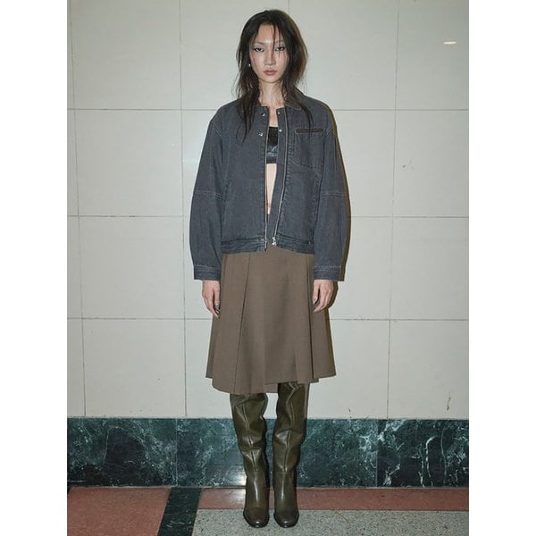 Corduroy Collar Denim ZipUp Jacket  Ash (KE5811M514)