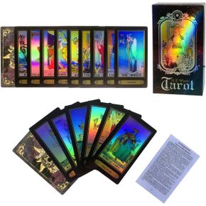 미국 신년 타로카드 SUNHHX Tarot Cards Set of 78 Surface Laser with English tructions Book