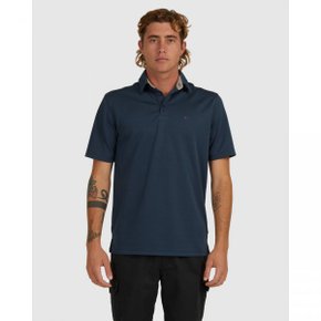 4652123 Quiksilver Mens Waterman Water Polo Short Sleeve Shirt - MIDNIGHT NAVY