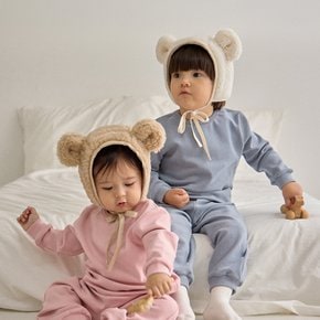뽀글햇 곰돌이 토끼 아기겨울방한모자 아이보리