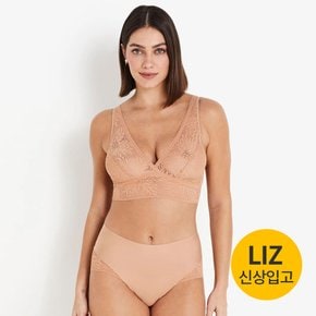 소프트 뷰티 51291 50291 누드 레이스 노와이어 홑겹 브라 삼각팬티 세트+니플패드