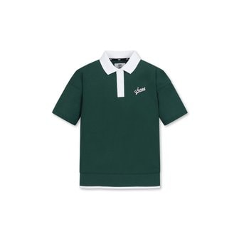 왁 [WAAC X JONES] Womens Knit Rib SS Polo(WWTCX24276GRX)