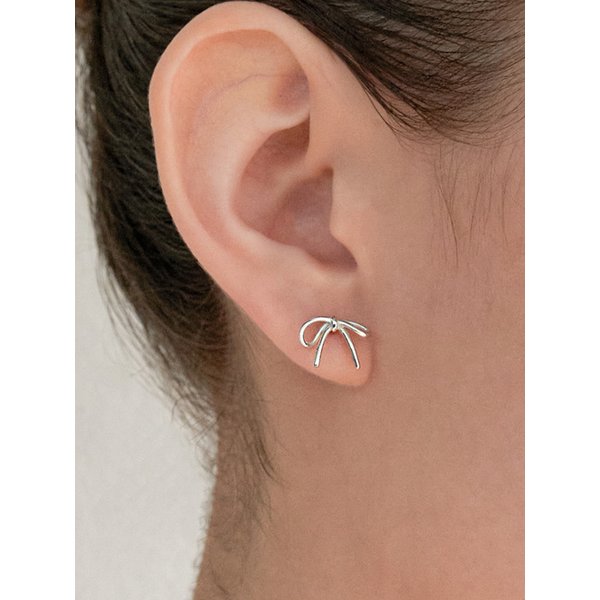 (SILVER 925) melting ribbon earring_2color JE059