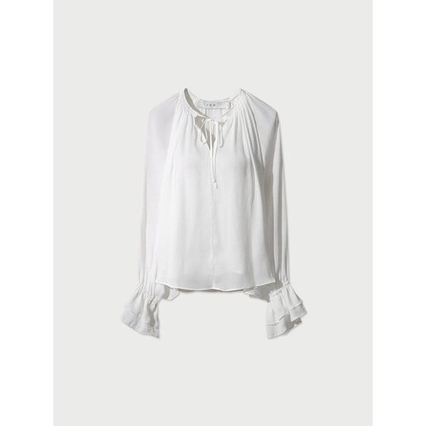 PLI 크링클 블라우스 ILSAA25788WHX