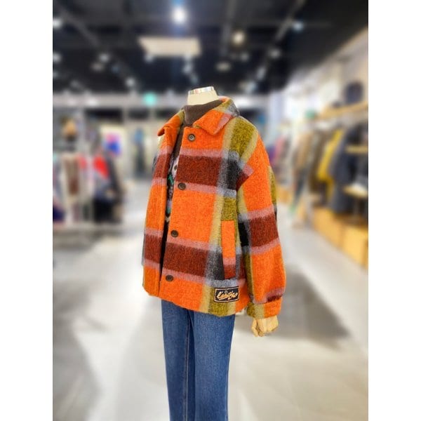 [여주점] 칼라 이브 체크 숏 코 (BACTA7561)