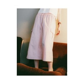 String cargo long skirt pink