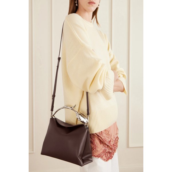 블룸 미디엄 가죽 숄더백 버건디 46376663163055582