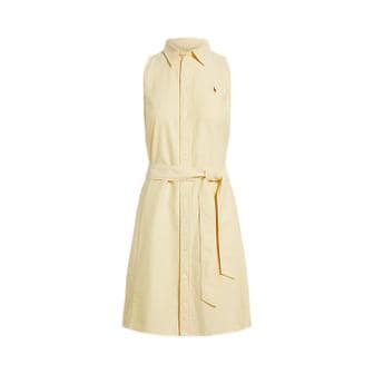 폴로 랄프 로렌 여성 코튼 옥스포드 슬리브리스 셔츠드레스(WMPODRSNFA21084700)