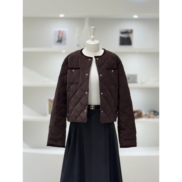 [여주점] 여성 다이아몬드 퀄팅 벨벳 덕 다운 (L254PSG040)