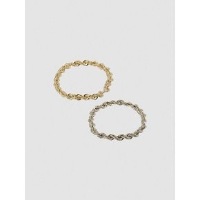 14k rope chain ring