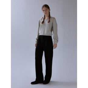 Mod wool button pants (black)