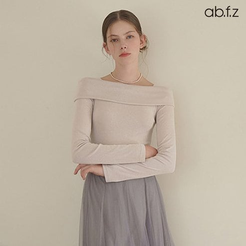 ab.f.z 페미닌 라인 디테일 슬림 티셔츠 (AFZ1MK31A)